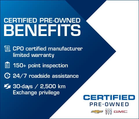 Certified pre-owned benefits include warranty, 150+ point inspection, 24/7 roadside assistance, and exchange privilege.