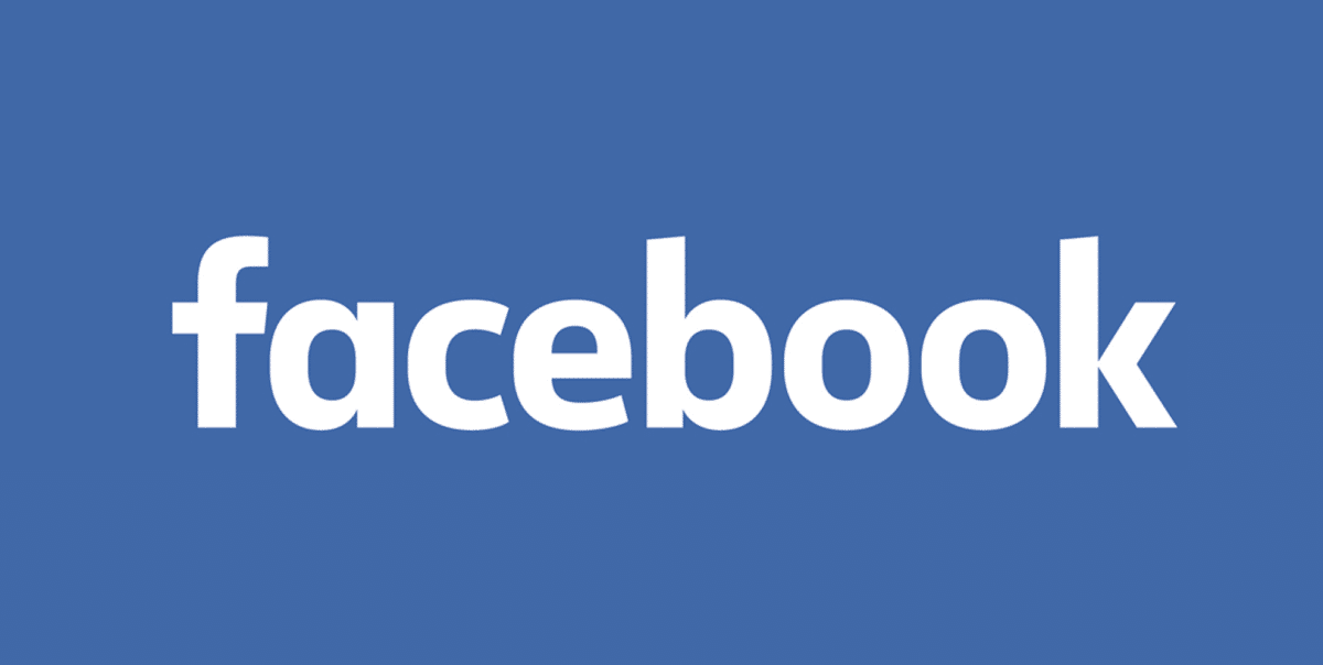 Facebook logo on a blue background, representing the popular social media platform.