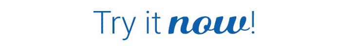 "Blue text urging action with 'Try it now!' prompt, encouraging immediate engagement."