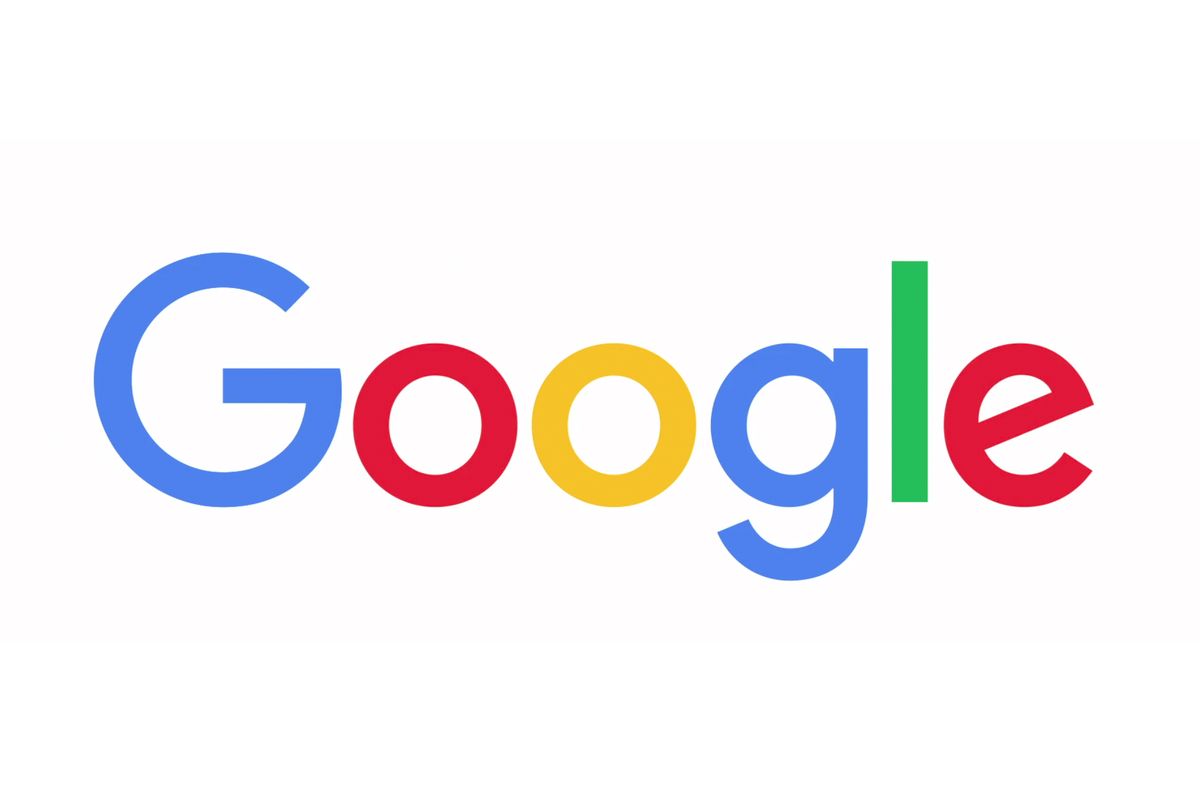 Google logo with colorful letters, symbolizing the search engine's brand identity.